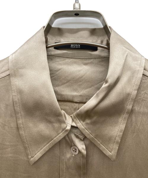 BOSS HUGO BOSS（ボス ヒューゴボス）BOSS HUGO BOSS (ボス ヒューゴボス) シルクシャツ ベージュ サイズ:36の古着・服飾アイテム