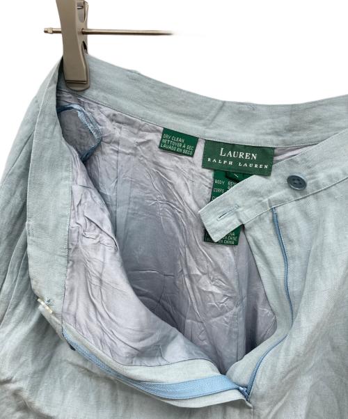 LAUREN RALPH LAUREN（ローレン ラルフ ローレン）LAUREN RALPH LAUREN (ローレン ラルフ ローレン) シルクリネンパンツ スカイブルー サイズ:12の古着・服飾アイテム