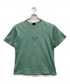 stussyステューシー）の古着「プリントTシャツ」｜ミントグリーン