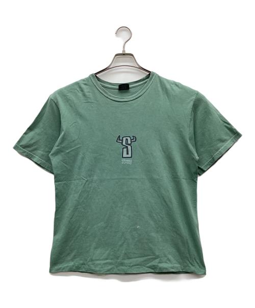stussy（ステューシー）stussy (ステューシー) プリントTシャツ ミントグリーン サイズ:Mの古着・服飾アイテム