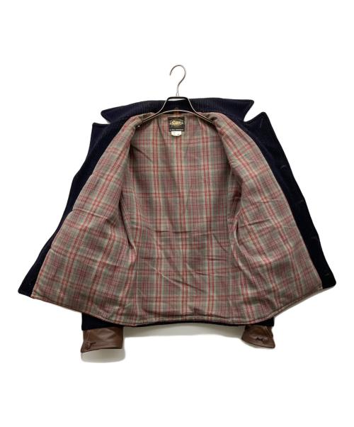 Joe McCOY（ジョーマッコイ）Joe McCOY (ジョーマッコイ) バガボンドジャケット ネイビー×ブラウン サイズ:36の古着・服飾アイテム