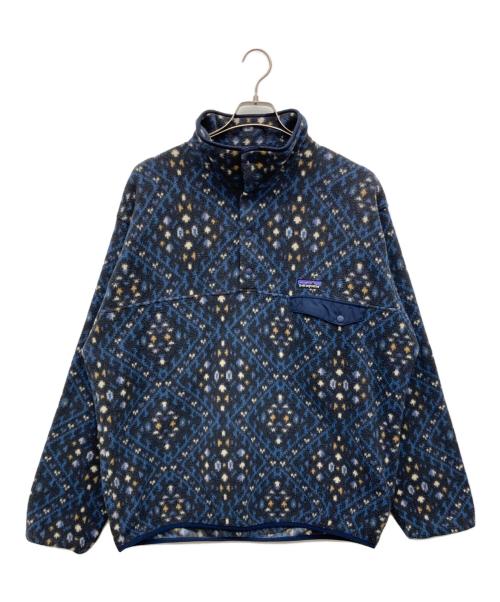 Patagonia（パタゴニア）Patagonia (パタゴニア) 総柄シンチラスナップT ネイビー サイズ:Lの古着・服飾アイテム