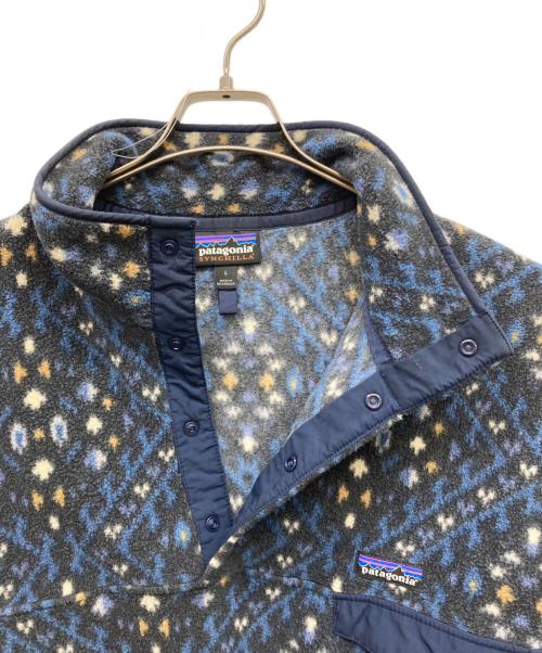 Patagonia（パタゴニア）Patagonia (パタゴニア) 総柄シンチラスナップT ネイビー サイズ:Lの古着・服飾アイテム