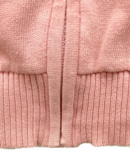 stussy（ステューシー）stussy (ステューシー) 半袖ニットジップパーカー 紺タグ ピンク サイズ:Mの古着・服飾アイテム
