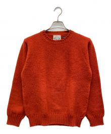 Jamieson's×KATO（ジャミーソンズ×カトー）の古着「ウールニット」｜オレンジ