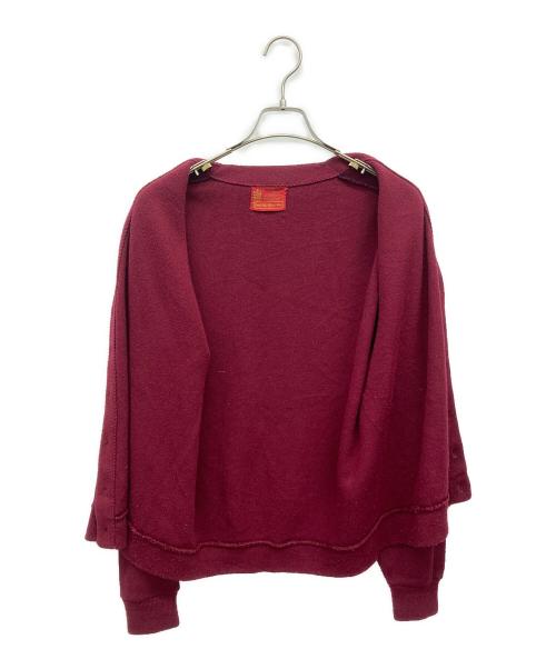 Sears（シアーズ）Sears (シアーズ) アクリルカーディガン レッド サイズ:Ｌの古着・服飾アイテム