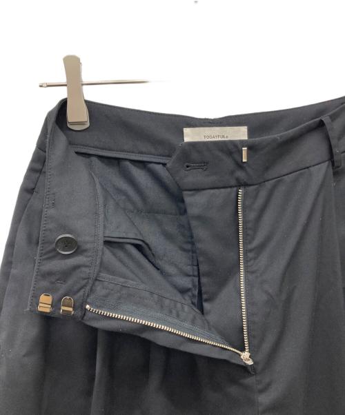 TODAYFUL（トゥデイフル）TODAYFUL (トゥデイフル) Lightweight Tuck Trousers ブラック サイズ:36の古着・服飾アイテム