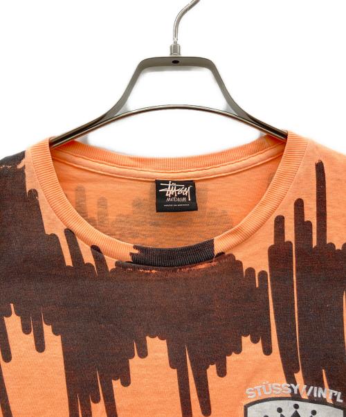 stussy（ステューシー）stussy (ステューシー) ゲームTシャツ オレンジ サイズ:Mediumの古着・服飾アイテム
