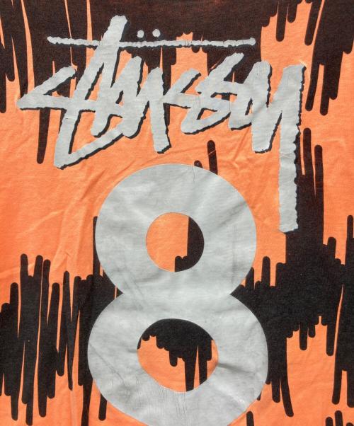 stussy（ステューシー）stussy (ステューシー) ゲームTシャツ オレンジ サイズ:Mediumの古着・服飾アイテム