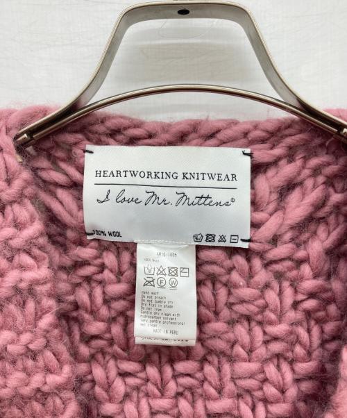 MR MITTENS（ミスターミトンズ）MR MITTENS (ミスターミトンズ) ボンバーニットジャケット ピンク サイズ:なしの古着・服飾アイテム