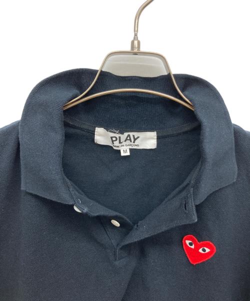 PLAY COMME des GARCONS（プレイコムデギャルソン）PLAY COMME des GARCONS (プレイコムデギャルソン) ハートポロシャツ ブラック サイズ:Mの古着・服飾アイテム