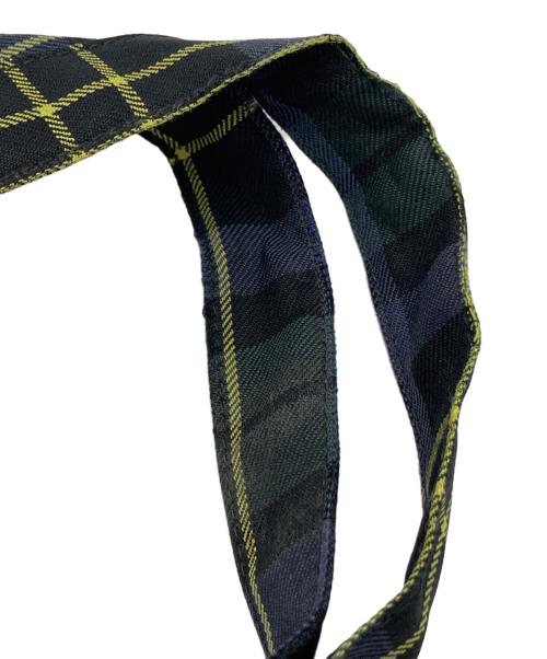 A BATHING APE（アベイシングエイプ）A BATHING APE (アベイシングエイプ) WTAPS (ダブルタップス) チェックトートバッグ ネイビーの古着・服飾アイテム
