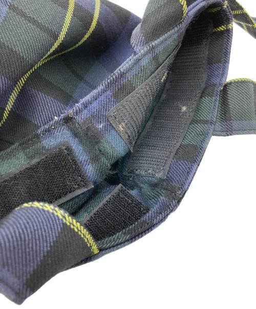 A BATHING APE（アベイシングエイプ）A BATHING APE (アベイシングエイプ) WTAPS (ダブルタップス) チェックトートバッグ ネイビーの古着・服飾アイテム