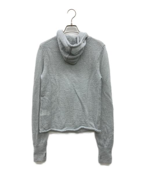 AMOMENTO（アモーメント）AMOMENTO (アモーメント) モヘア混ニットパーカー グレーの古着・服飾アイテム
