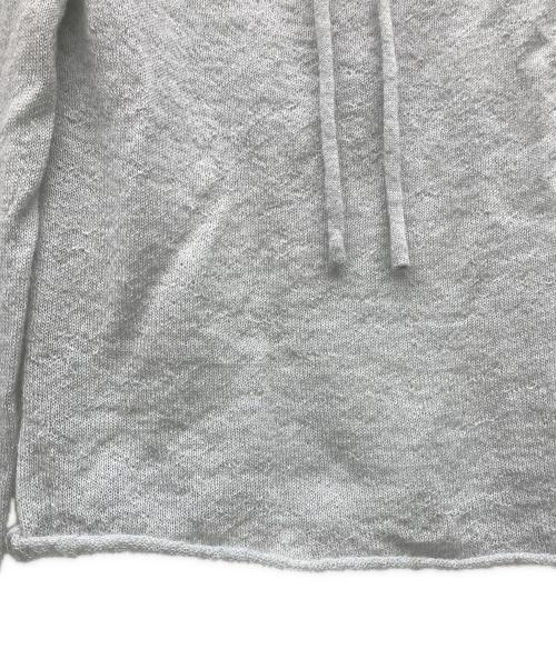 AMOMENTO（アモーメント）AMOMENTO (アモーメント) モヘア混ニットパーカー グレーの古着・服飾アイテム