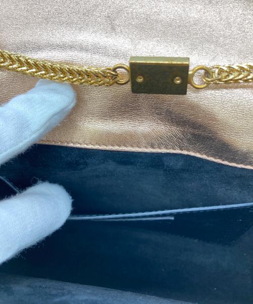 Saint Laurent Paris（サンローランパリ）Saint Laurent Paris (サンローランパリ) Mini Betty Rose Gold Crossbody Bag ピンク×ゴールドの古着・服飾アイテム