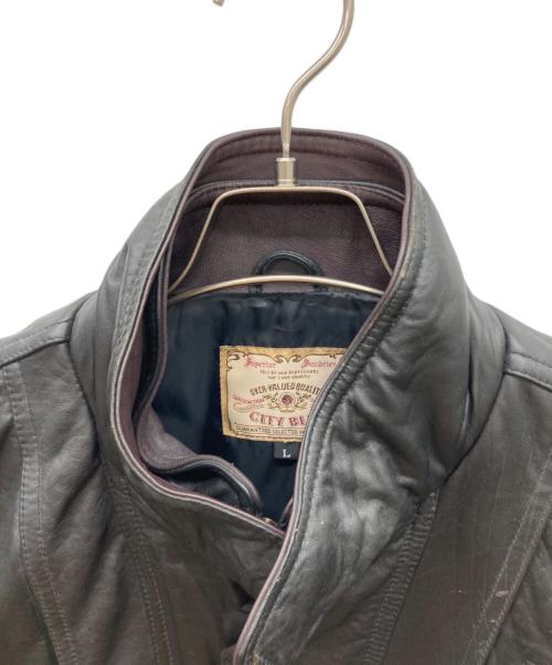CITY BLUE（シティブルー）CITY BLUE (シティブルー) レザージャケット ブラック サイズ:L 適応胸囲96-104の古着・服飾アイテム