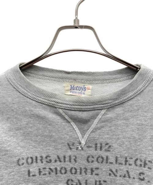THE REAL McCOY'S（ザ・リアルマッコイズ）THE REAL McCOY'S (ザ・リアルマッコイズ) ステンシル入り前Vスウェット グレー サイズ:Mの古着・服飾アイテム