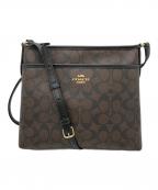 COACHコーチ）の古着「シグネチャー柄レディースショルダーバッグ」｜ブラウン