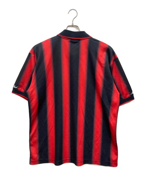 LOTTO（ロット）LOTTO (ロット) FADE STRIPE GAME SHIRTS レッド サイズ:Mの古着・服飾アイテム
