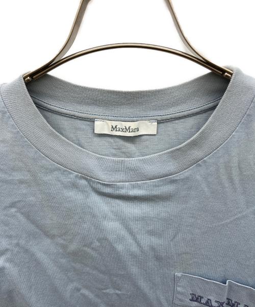 MaxMara（マックスマーラ）MaxMara (マックスマーラ) ポケットTシャツ スカイブルー サイズ:Sの古着・服飾アイテム