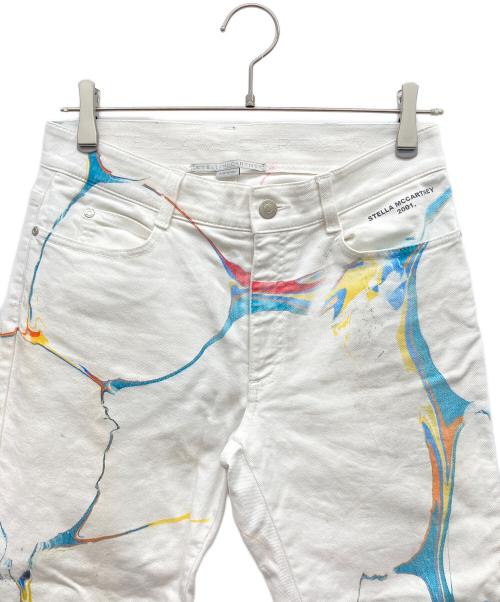STELLA McCARTNEY（ステラマッカートニー）STELLA McCARTNEY (ステラマッカートニー) Boyfriend Denim White Marble Wash ホワイト サイズ:26の古着・服飾アイテム