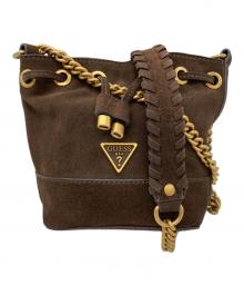 GUESS（ゲス）の古着「レザーショルダーバッグ」｜ブラウン
