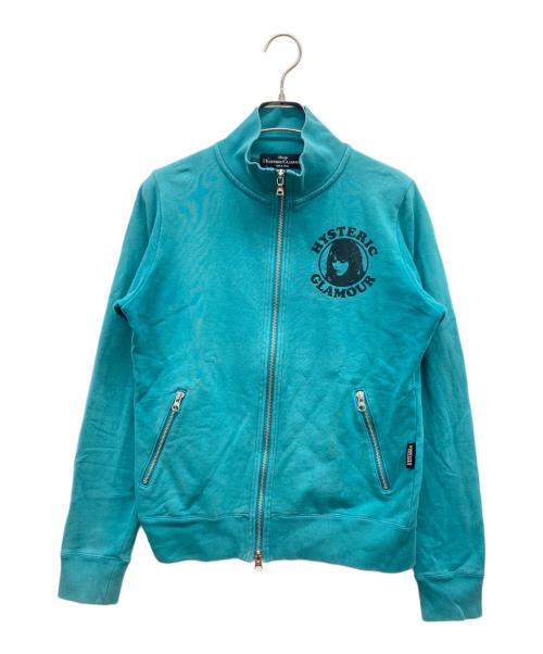 Hysteric Glamour（ヒステリックグラマー）Hysteric Glamour (ヒステリックグラマー) ダブルジップアップ ハイネック ジャージ / スウェット ブルー サイズ:FREEの古着・服飾アイテム