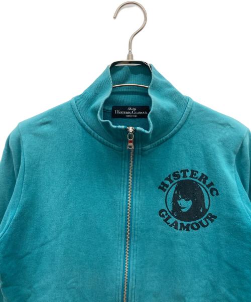 Hysteric Glamour（ヒステリックグラマー）Hysteric Glamour (ヒステリックグラマー) ダブルジップアップ ハイネック ジャージ / スウェット ブルー サイズ:FREEの古着・服飾アイテム