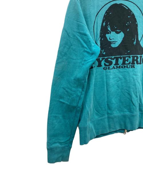 Hysteric Glamour（ヒステリックグラマー）Hysteric Glamour (ヒステリックグラマー) ダブルジップアップ ハイネック ジャージ / スウェット ブルー サイズ:FREEの古着・服飾アイテム