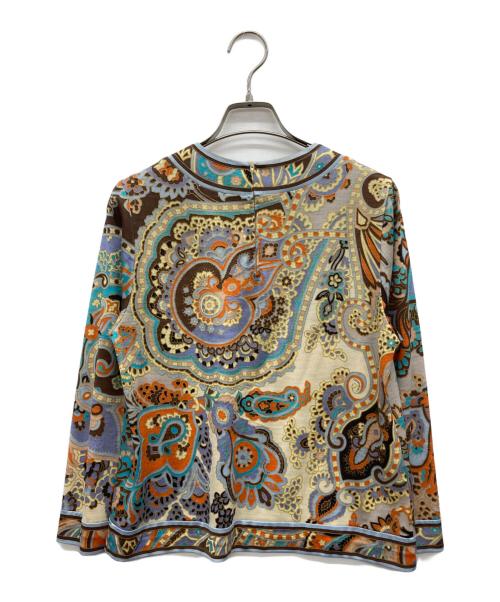 LEONARD PARIS（レオナール パリ）LEONARD PARIS (レオナール パリ) 総柄長袖ジップブラウス マルチカラー サイズ:Mの古着・服飾アイテム