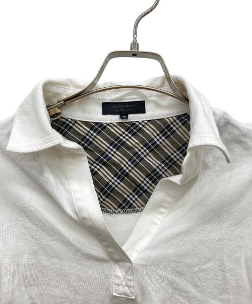 BURBERRY BLACK LABEL（バーバリーブラックレーベル）BURBERRY BLACK LABEL (バーバリーブラックレーベル) フレンチスリーブブラウス ホワイト サイズ:40の古着・服飾アイテム