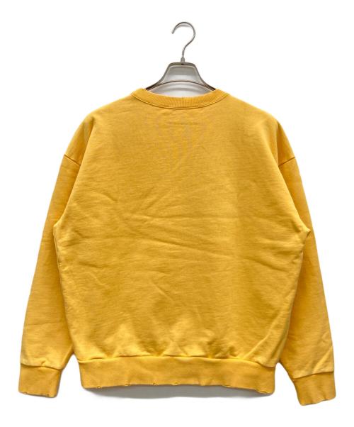 JACKSON MATISSE（ジャクソンマティス）JACKSON MATISSE (ジャクソンマティス) HANDTEX (ハンドテックス) ダメージ加工プリントスウェット イエロー サイズ:Lの古着・服飾アイテム