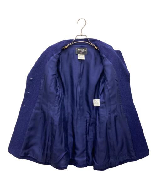 CHANEL（シャネル）CHANEL (シャネル) ツイードジャケット ネイビー サイズ:38の古着・服飾アイテム