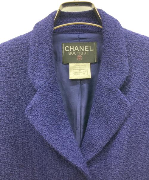 CHANEL（シャネル）CHANEL (シャネル) ツイードジャケット ネイビー サイズ:38の古着・服飾アイテム