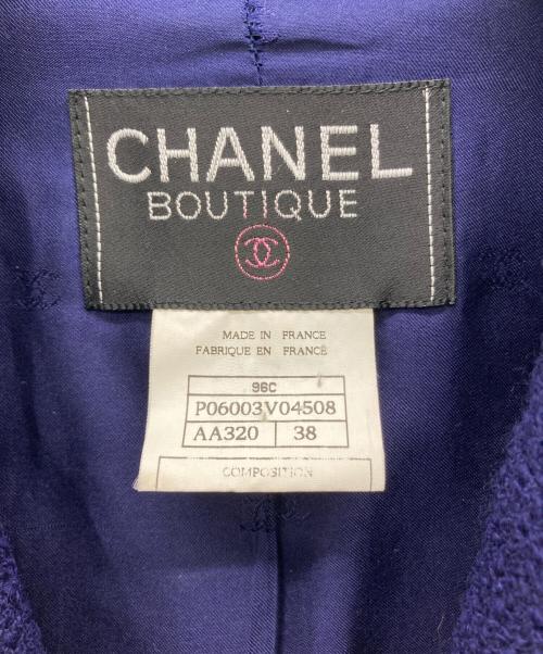 CHANEL（シャネル）CHANEL (シャネル) ツイードジャケット ネイビー サイズ:38の古着・服飾アイテム