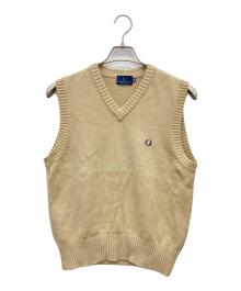 FRED PERRY（フレッドペリー）の古着「コットンニットベスト」｜ベージュ