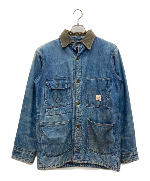 ELK BRAND（エルク ブランド）ELK BRAND (エルク ブランド) 40s~50s台 裏地ブランケットカバーオール インディゴ サイズ:不明の古着・服飾アイテム