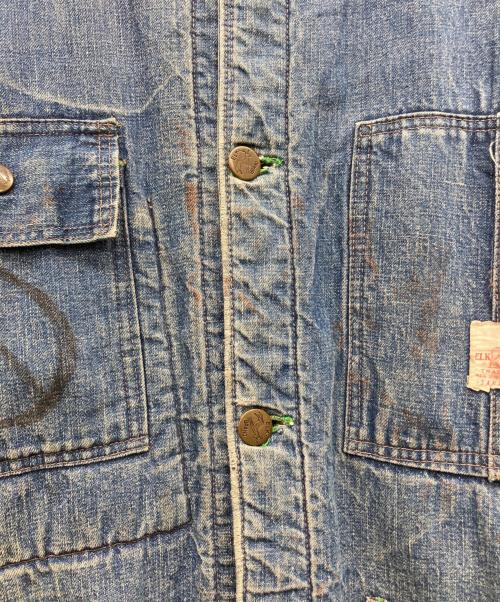 ELK BRAND（エルク ブランド）ELK BRAND (エルク ブランド) 40s~50s台 裏地ブランケットカバーオール インディゴ サイズ:不明の古着・服飾アイテム