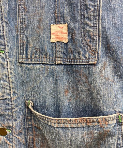 ELK BRAND（エルク ブランド）ELK BRAND (エルク ブランド) 40s~50s台 裏地ブランケットカバーオール インディゴ サイズ:不明の古着・服飾アイテム