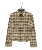BURBERRY BLUE LABELバーバリー ブルー レーベル）の古着「ノバチェックジップシャツ」｜ベージュ