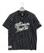 BILLIONAIRE BOYS CLUBビリオネアボーイズクラブ）の古着「ベースボールシャツ」｜ブラック