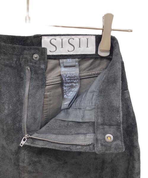 sisii（シシ）sisii (シシ) カウスエード レザースカート ブラック サイズ:XSの古着・服飾アイテム
