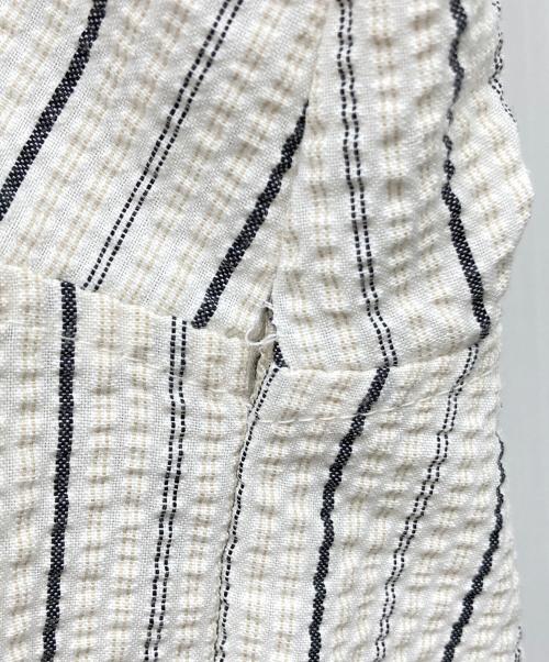 eunoia（ユノイア）eunoia (ユノイア) seersucker stripe shirt ホワイト サイズ:なしの古着・服飾アイテム