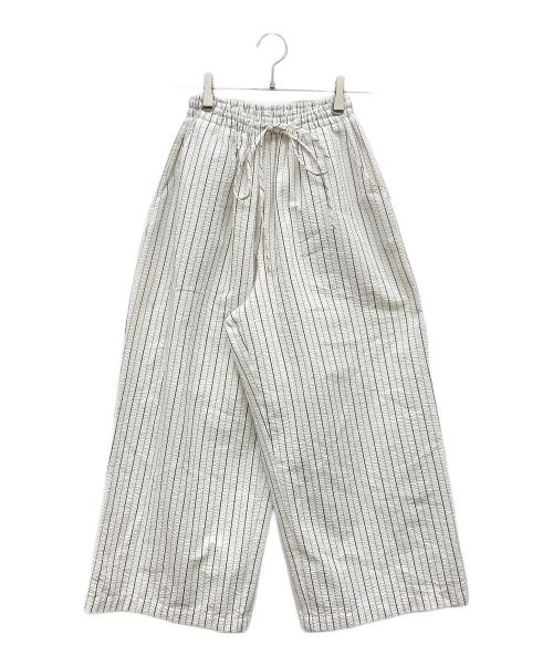 eunoia（ユノイア）eunoia (ユノイア) seersucker stripe pants ホワイト サイズ:なしの古着・服飾アイテム