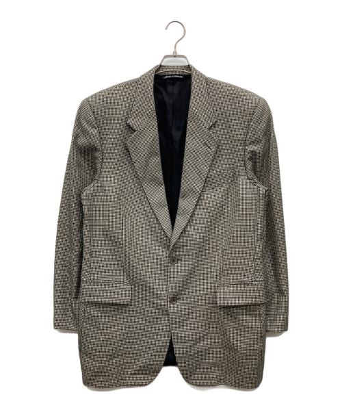 SaksFifthAvenue（サックスフィフスアヴェニュ）SaksFifthAvenue (サックスフィフスアヴェニュ) LORO PIANA (ロロピアーナ) 2Bテーラードジャケット ブラック×ホワイト サイズ:不明の古着・服飾アイテム