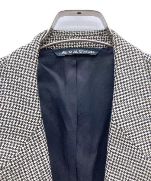 SaksFifthAvenue（サックスフィフスアヴェニュ）SaksFifthAvenue (サックスフィフスアヴェニュ) LORO PIANA (ロロピアーナ) 2Bテーラードジャケット ブラック×ホワイト サイズ:不明の古着・服飾アイテム