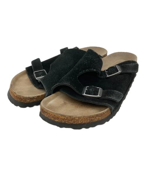 BIRKENSTOCK（ビルケンシュトック）BIRKENSTOCK (ビルケンシュトック) スウェードレザーサンダル ブラック サイズ:37の古着・服飾アイテム
