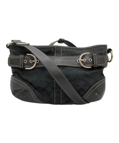 COACH（コーチ）COACH (コーチ) ワンショルダーバッグ シグネチャー ブラックの古着・服飾アイテム