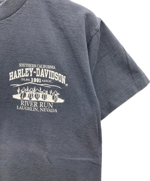 HARLEY-DAVIDSON（ハーレーダビッドソン）HARLEY-DAVIDSON (ハーレーダビッドソン) プリントTシャツ ブラック サイズ:Ｌの古着・服飾アイテム